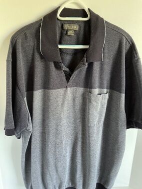 Van Heusen 2 button Pocket Polo, XXL two tone grey